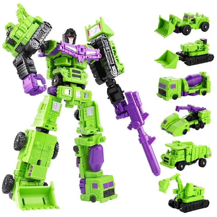Transformerbar robotbil - 6-i-1 actionfigur