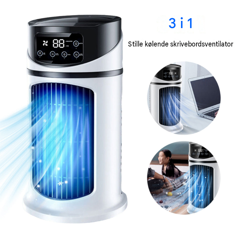 Bærbar USB Køleventilator med 6-Hastigheds Kontrol