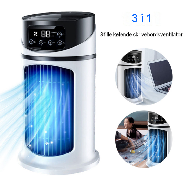 Bærbar USB Køleventilator med 6-Hastigheds Kontrol