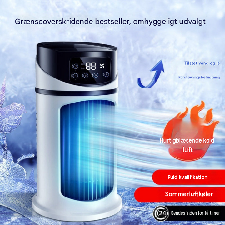 Bærbar USB Køleventilator med 6-Hastigheds Kontrol