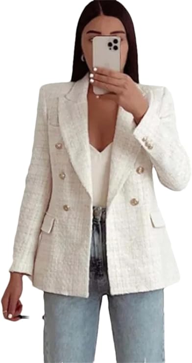 Angel - Elegant Tweed Blazer til Kvinder-Modiva