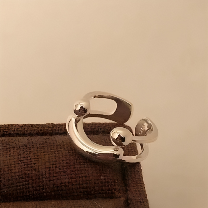 Smiley-justerbar ring - Minimalistisk, stabelbar statement-ring