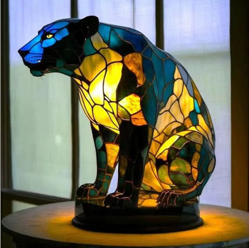 Lunaro - kunstnerisk LED-natlampe med hunderacer til boligindretning