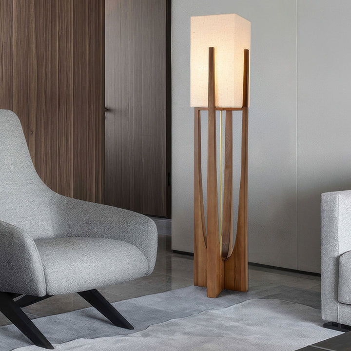 NaraLume gulvlampe i valnød | Minimalistisk og hyggelig