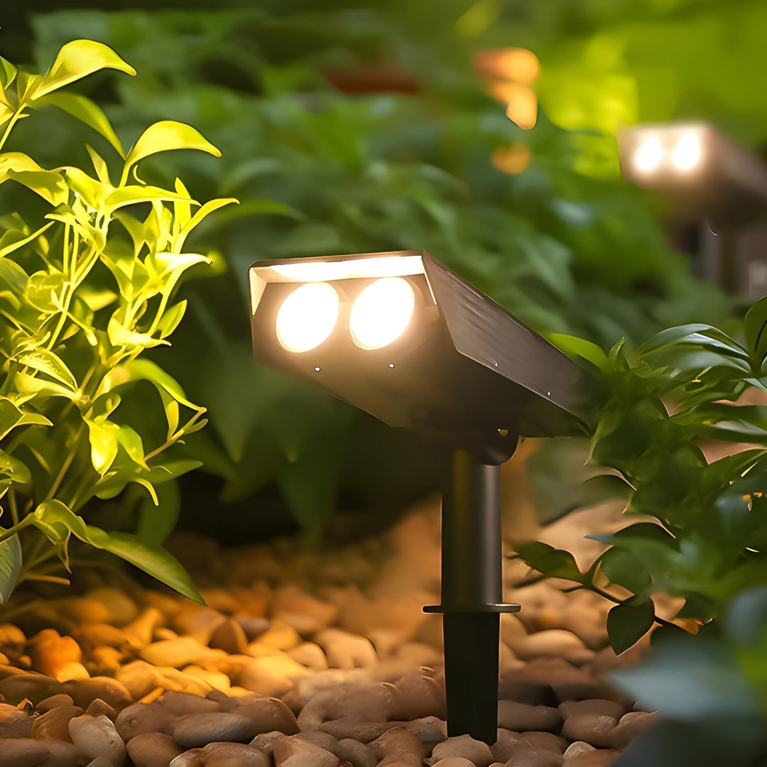 Udendørs solcellelampe med justerbart hoved til haven