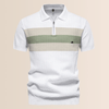 Poloshirt til mænd med stribet strikdesign