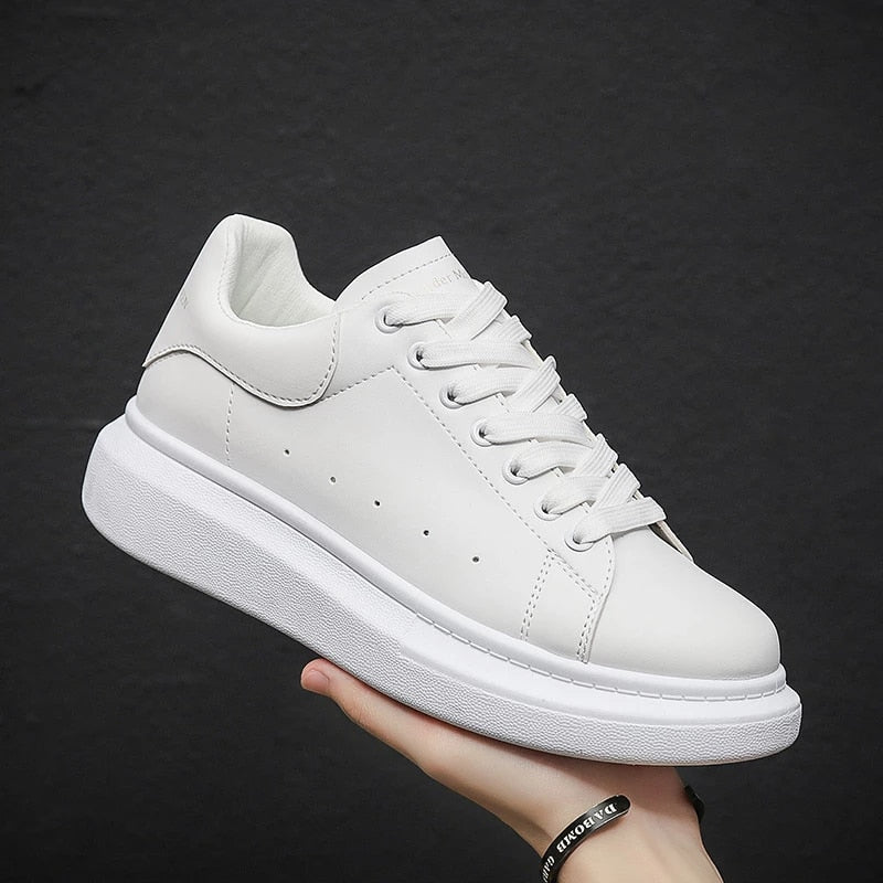 Hvide sneakers til mænd | Tyk og komfortabel sål | Tidløst design