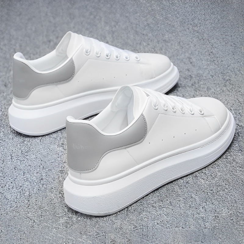 Hvide sneakers til mænd | Tyk og komfortabel sål | Tidløst design