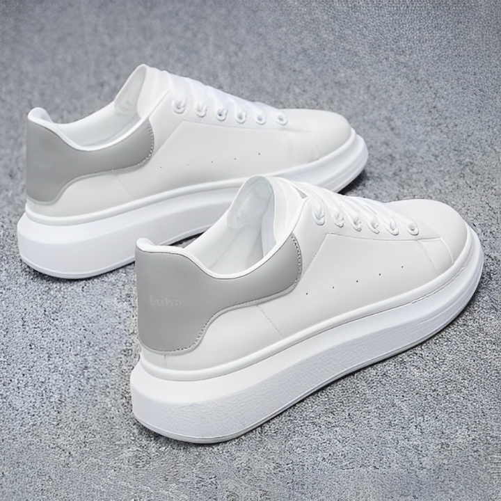 Hvide sneakers til mænd | Tyk og komfortabel sål | Tidløst design