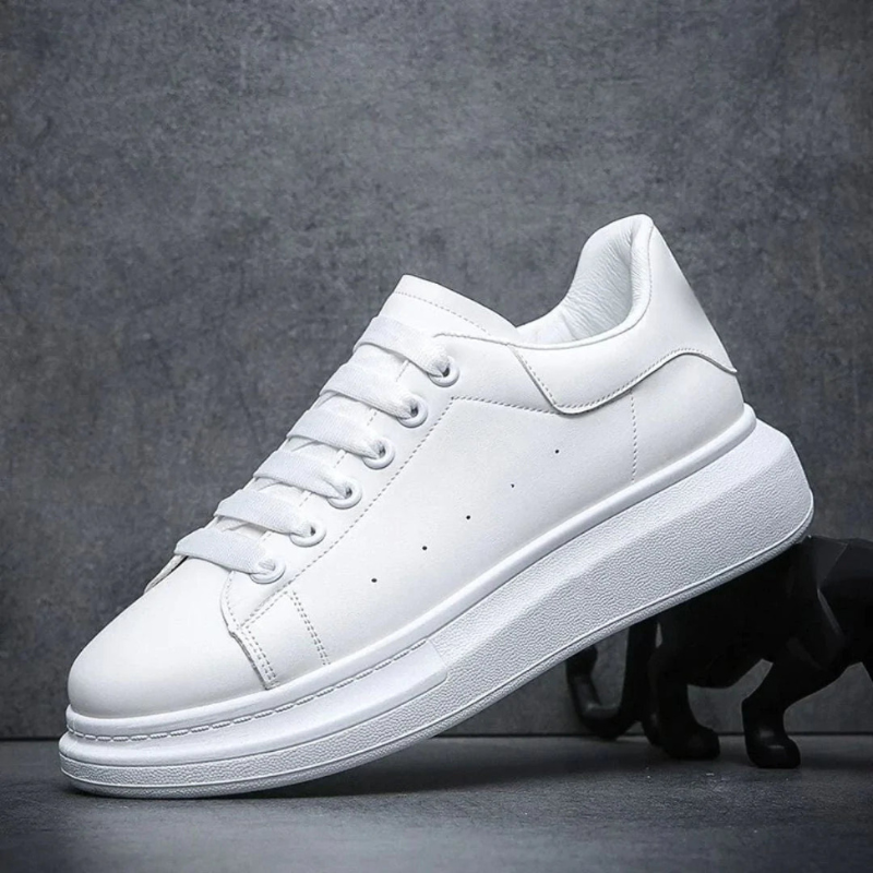 Hvide sneakers til mænd | Tyk og komfortabel sål | Tidløst design